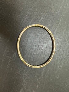 Preloved 9ct Yellow Gold Hollow Hinged Bangle
