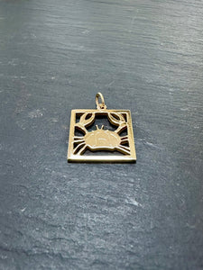 Preloved Crab Pendant Cancer Star Sign Pendant & Chain