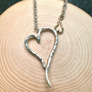 Silver & 9ct Gold Heart Necklace