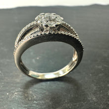 Load image into Gallery viewer, Preloved 18ct White Gold Diamond Flower Ring
