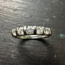 Load image into Gallery viewer, Preloved 9ct White Gold 5 Stone Diamond Eternity Ring
