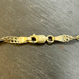 Preloved 9ct Yellow Gold Fancy Link Twist Chain