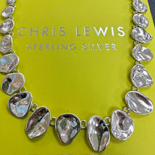 Load image into Gallery viewer, Sterling Silver Graduated Melted Stone Necklace Chris Lewis
