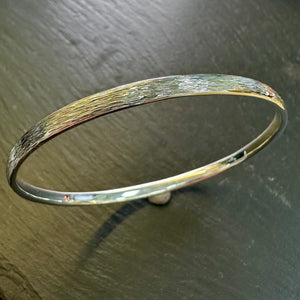 Sterling Silver 4mm Ripple Bangle
