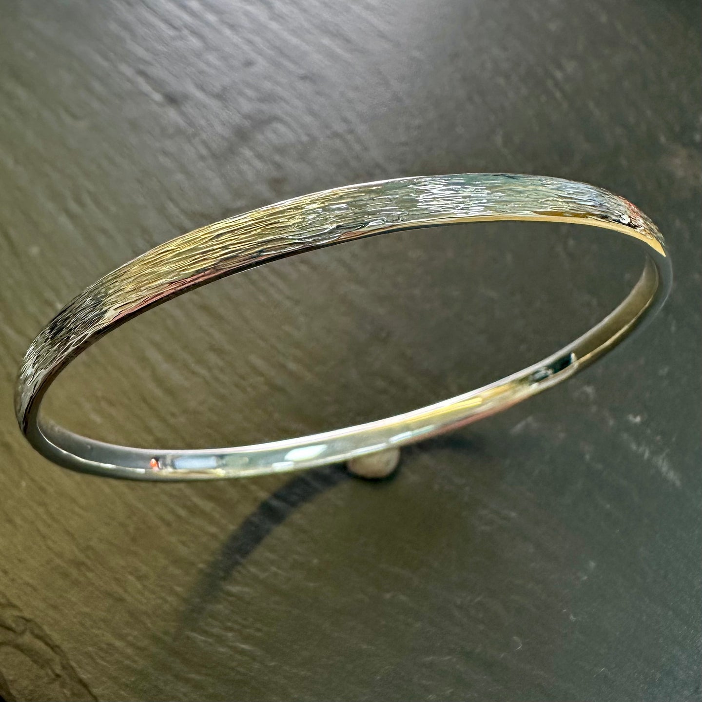 Sterling Silver 4mm Ripple Bangle