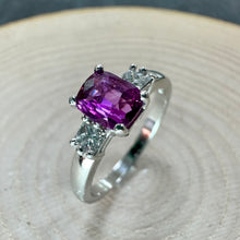 Load image into Gallery viewer, Hot Pink Sapphire &amp; Diamond Ring
