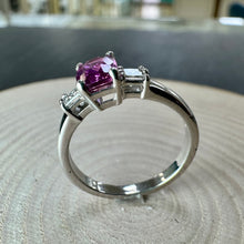 Load image into Gallery viewer, Hot Pink Sapphire &amp; Diamond Ring
