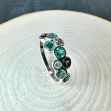 Load image into Gallery viewer, 9ct White Gold Topaz &amp; Diamond Ring

