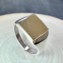 Load image into Gallery viewer, Sterling Silver &amp; 9ct Gold Square Signet Ring
