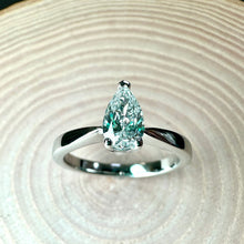 Load image into Gallery viewer, Preloved Platinum 0.50ct Pear-Shaped Diamond Ring
