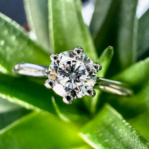 9ct White Gold Single Stone Lab Grown Diamond Ring