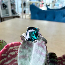 Load image into Gallery viewer, Teal Spinel &amp; Diamond Ring
