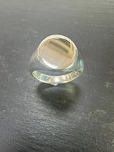 Load image into Gallery viewer, Handmade Sterling Silver Oval Signet Ring (Large)
