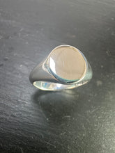 Load image into Gallery viewer, Handmade Sterling Silver Oval Signet Ring (Large)
