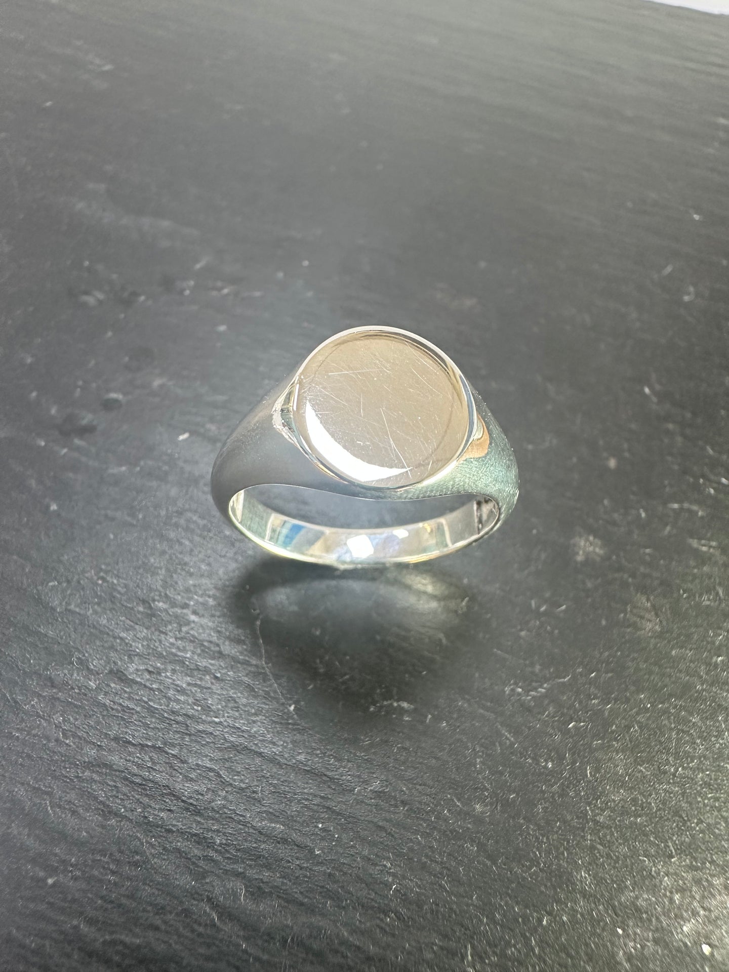 Handmade Sterling Silver Oval Signet Ring (Small)