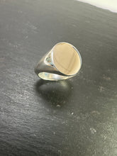 Load image into Gallery viewer, Handmade Sterling Silver Oval Signet Ring (Small)
