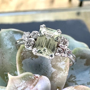 Lime Sapphire & Diamond Ring