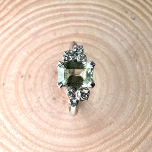 Lime Sapphire & Diamond Ring