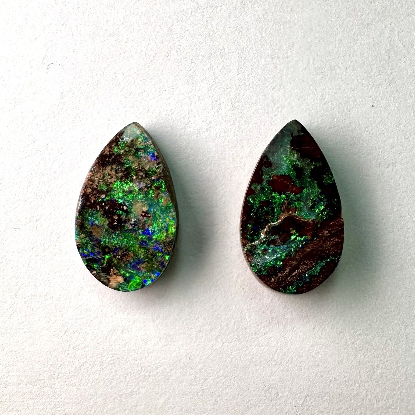 Pair of Pear-Shape Boulder Opals 4.61ct