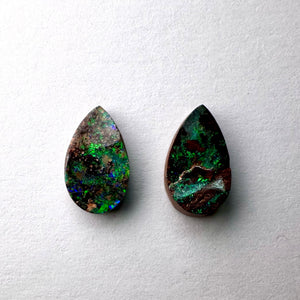 Pair of Pear-Shape Boulder Opals 4.61ct