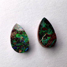Load image into Gallery viewer, Pair of Pear-Shape Boulder Opals 4.61ct
