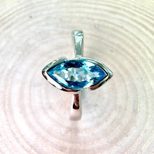 Load image into Gallery viewer, Sterling Silver Marquise Blue Topaz Ring
