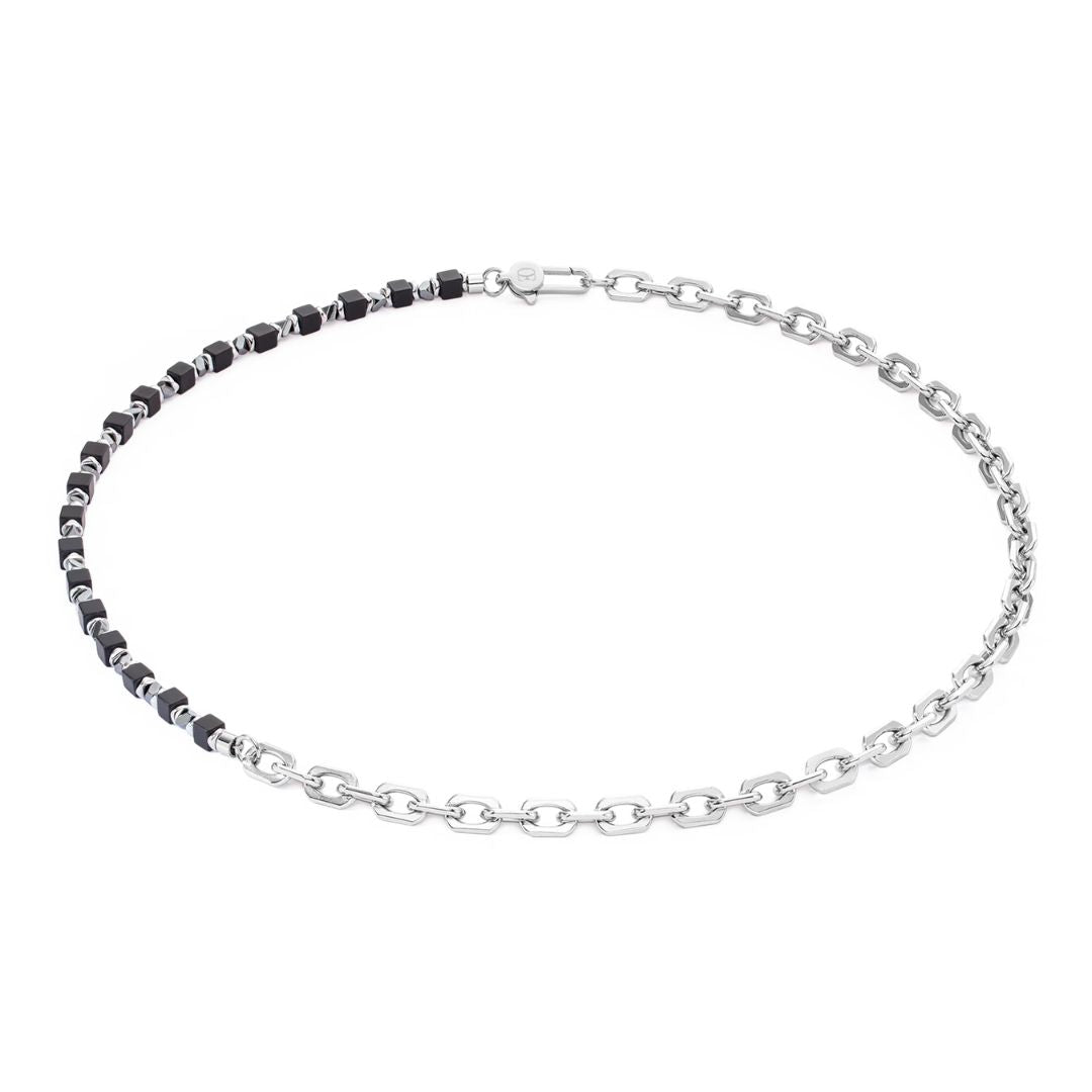 Coeur De Lion - Necklace Cubes Fusion link chain black