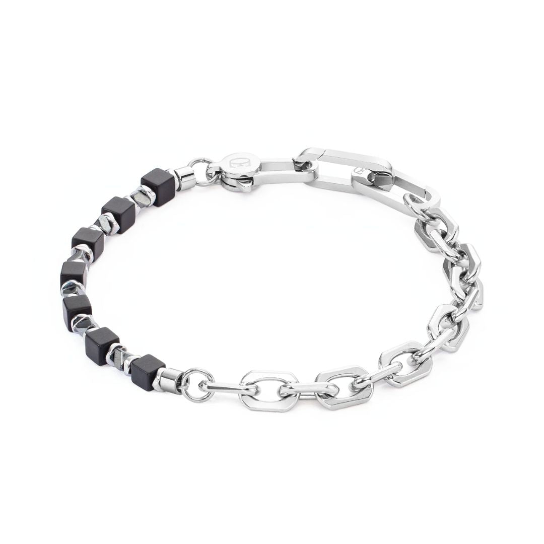 Coeur De Lion - Bracelet Cubes Fusion link chain black