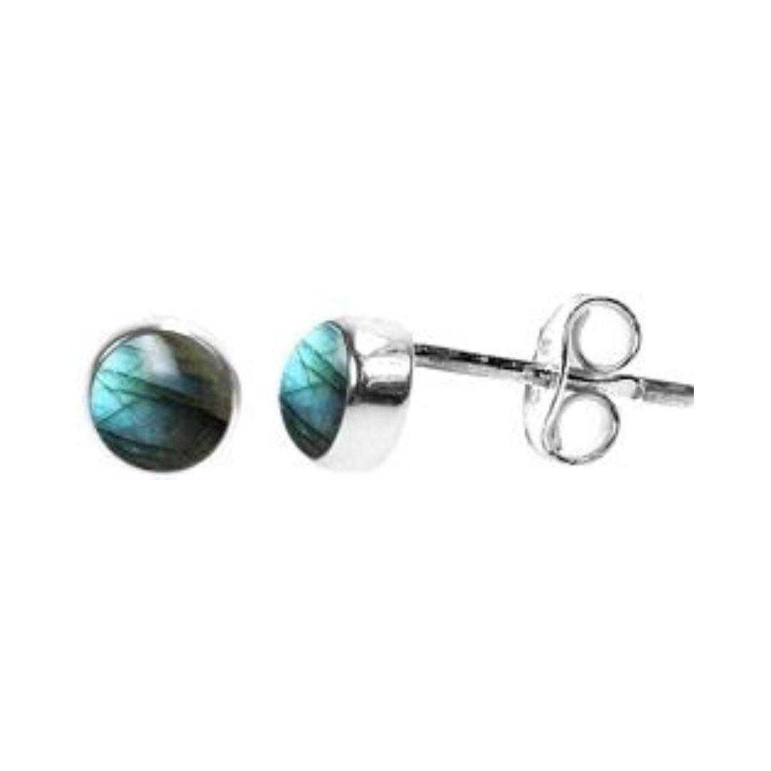 Sterling Silver Labradorite Studs
