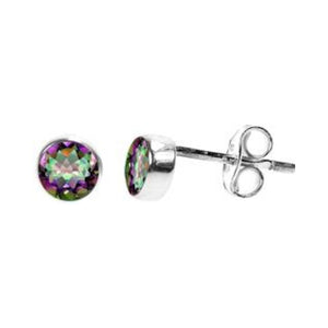 Sterling Silver Mystic Topaz Studs