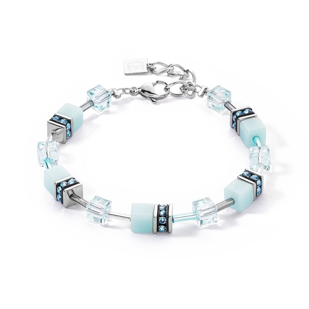 Coeur De Lion GeoCUBE® Iconic Mono Gold Bracelet Ice Blue