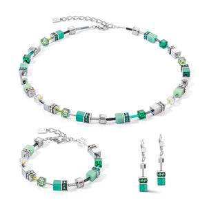 Coeur De Lion GeoCUBE® Iconic earrings silver-green