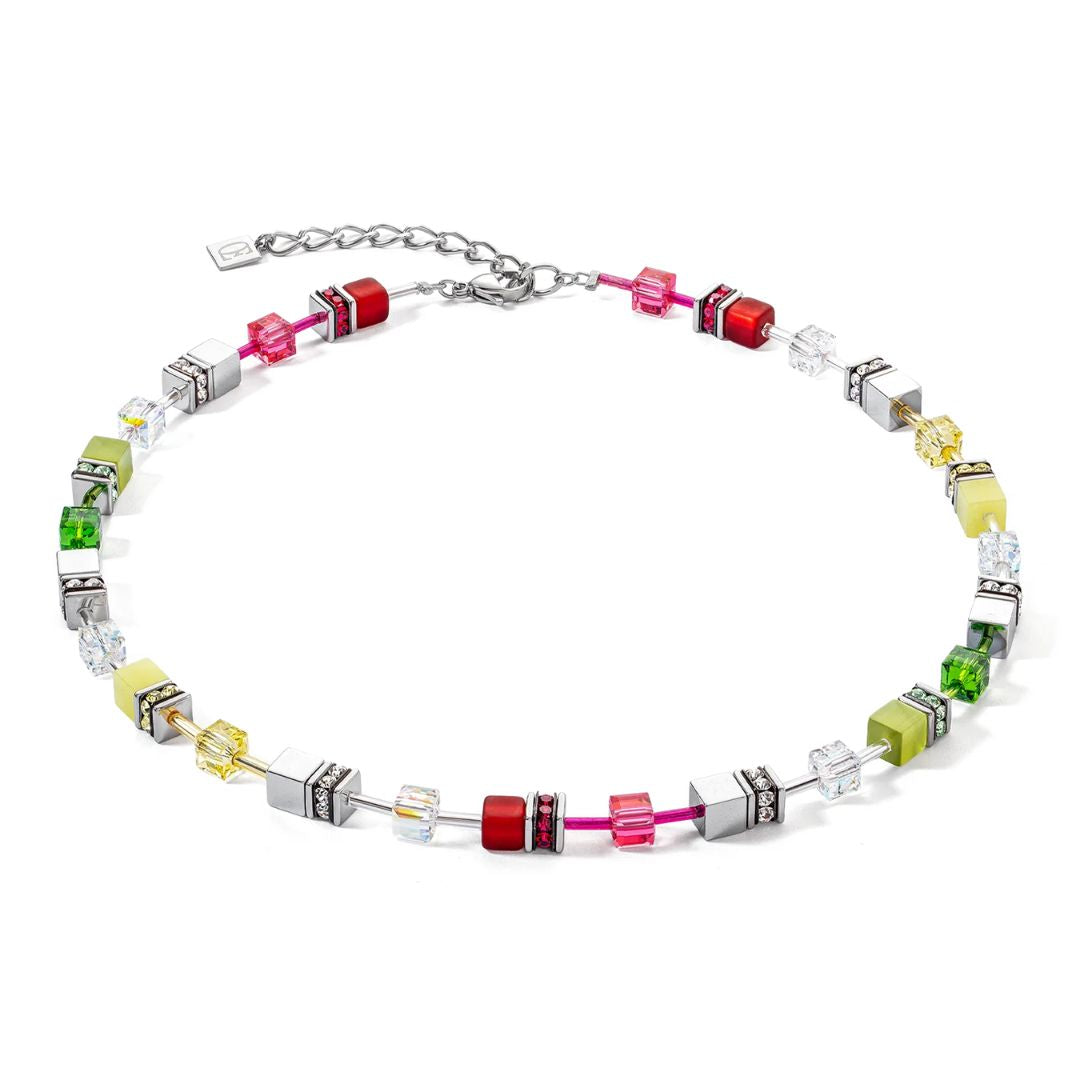 Coeur De Lion GeoCUBE® Iconic necklace red-green