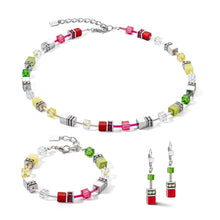Load image into Gallery viewer, Coeur De Lion GeoCUBE® Iconic earrings red-green
