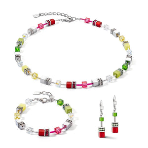 Coeur De Lion GeoCUBE® Iconic earrings red-green