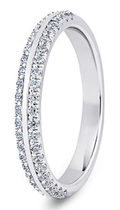 Preloved Platinum Double Row Eternity / Wedding Ring