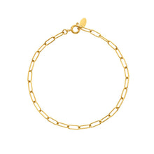 Load image into Gallery viewer, Ava &amp; Sky Stainless Steel Gold Plated Paperclip  Bracelet
