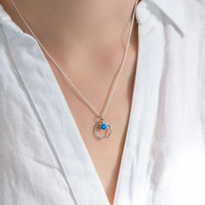 Sterling Silver Organic Opalite Necklace
