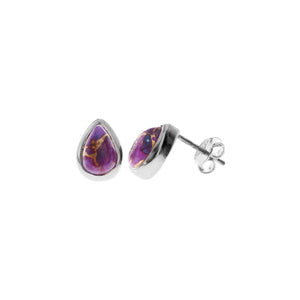 Silver Mohave Purple Turquoise Studs