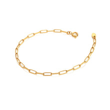 Load image into Gallery viewer, Ava &amp; Sky Stainless Steel Gold Plated Paperclip  Bracelet
