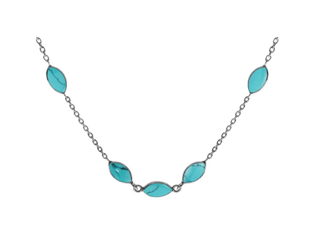 Bridget Five Marquis Turquoise Necklace