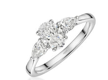 Load image into Gallery viewer, Talon Setting Three Stone Lab Grown Diamond Ring
