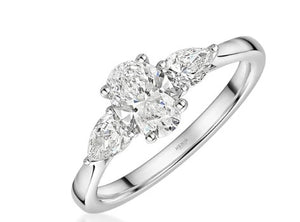 Talon Setting Three Stone Lab Grown Diamond Ring