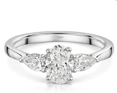 Talon Setting Three Stone Lab Grown Diamond Ring