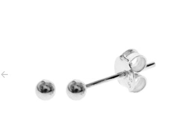 Sterling Silver Lara Medium Ball Stud Earrings