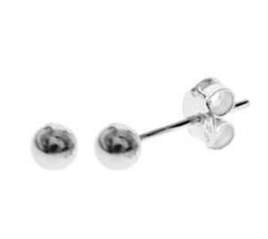 Sterling Silver Lara Large Ball Stud Earrings