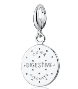 Sterling Silver Digestive Biscuit Charm