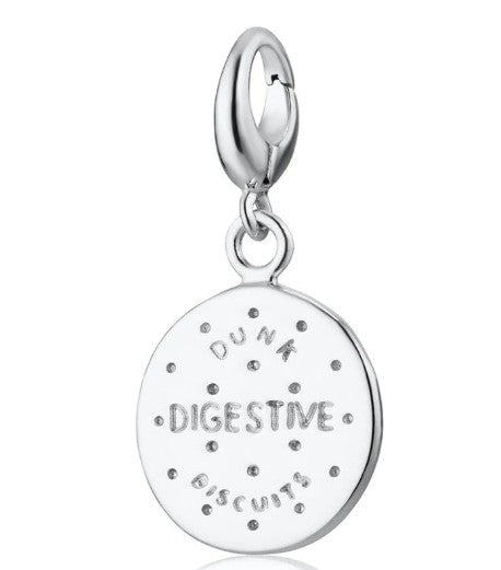 Sterling Silver Digestive Biscuit Charm
