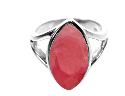 Sterling Silver Marquis Ruby Quartz Ring