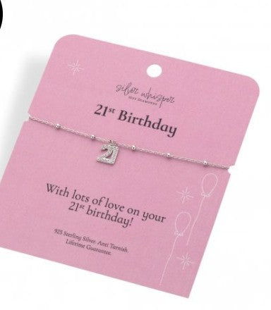 Hot Diamonds Silver Whisper 21st Birthday Bracelet
